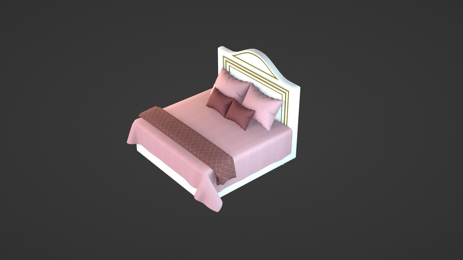 Bed 3 Model 3D model_33