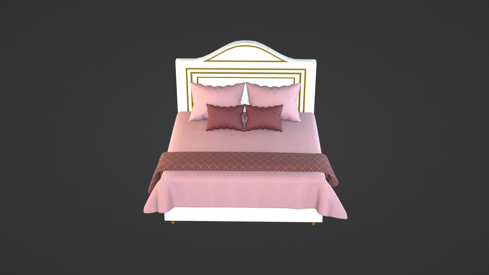 Bed 3 Model 3D model_14