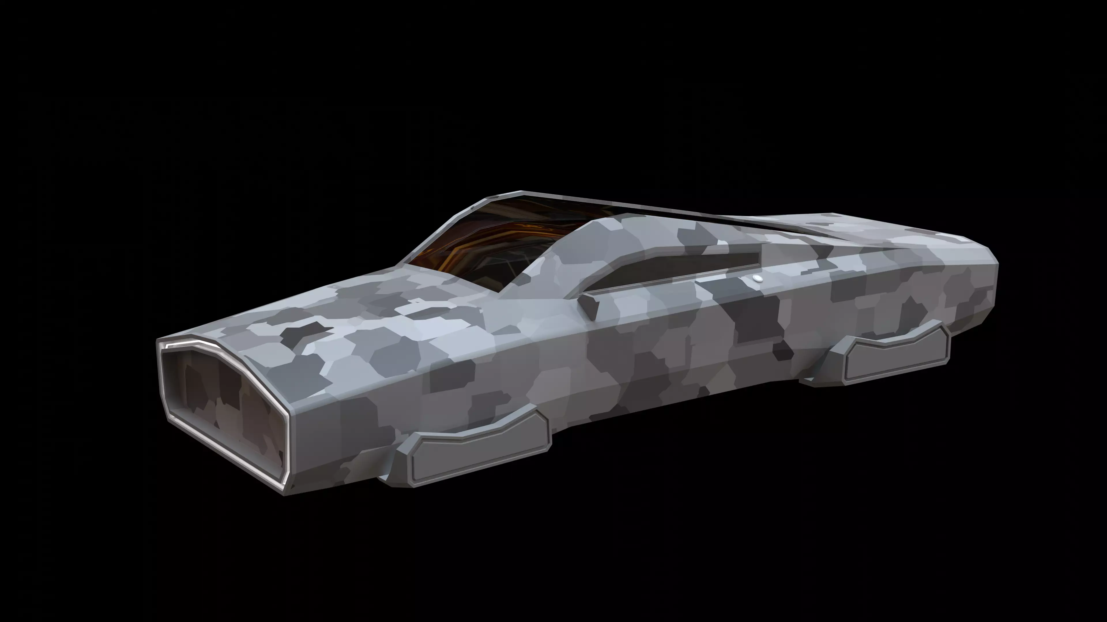 Low Poly Sci-Fi Car Free 3D model