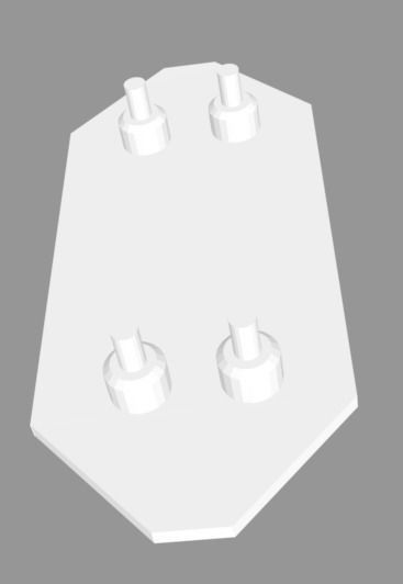 Marklin HO 7065 M Track Bridge Pillar NO TOP 3D model_3