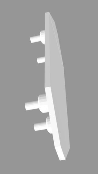 Marklin HO 7065 M Track Bridge Pillar NO TOP 3D model_2