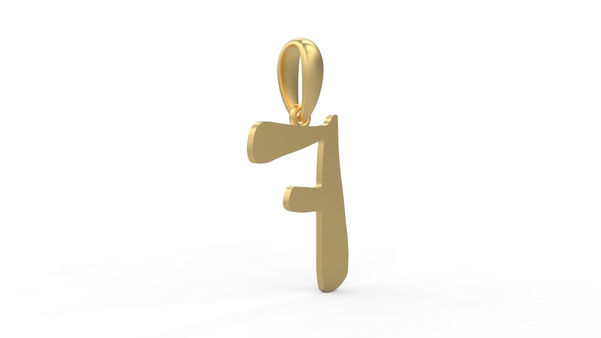 Initial Letters Pendant The Historich F 3D print model_3