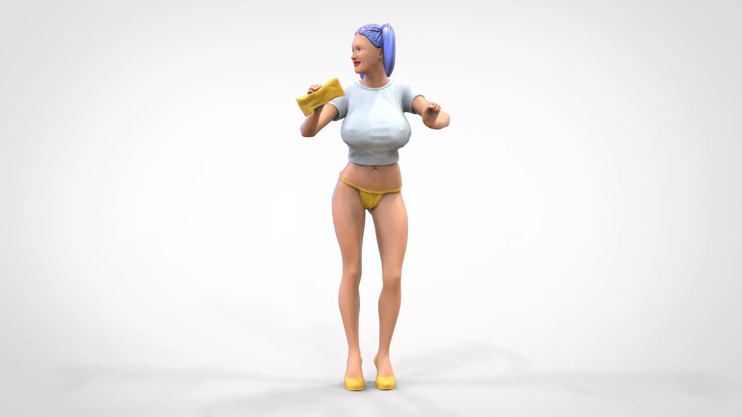 N2 Pretty Woman Car wash worker 3D print model