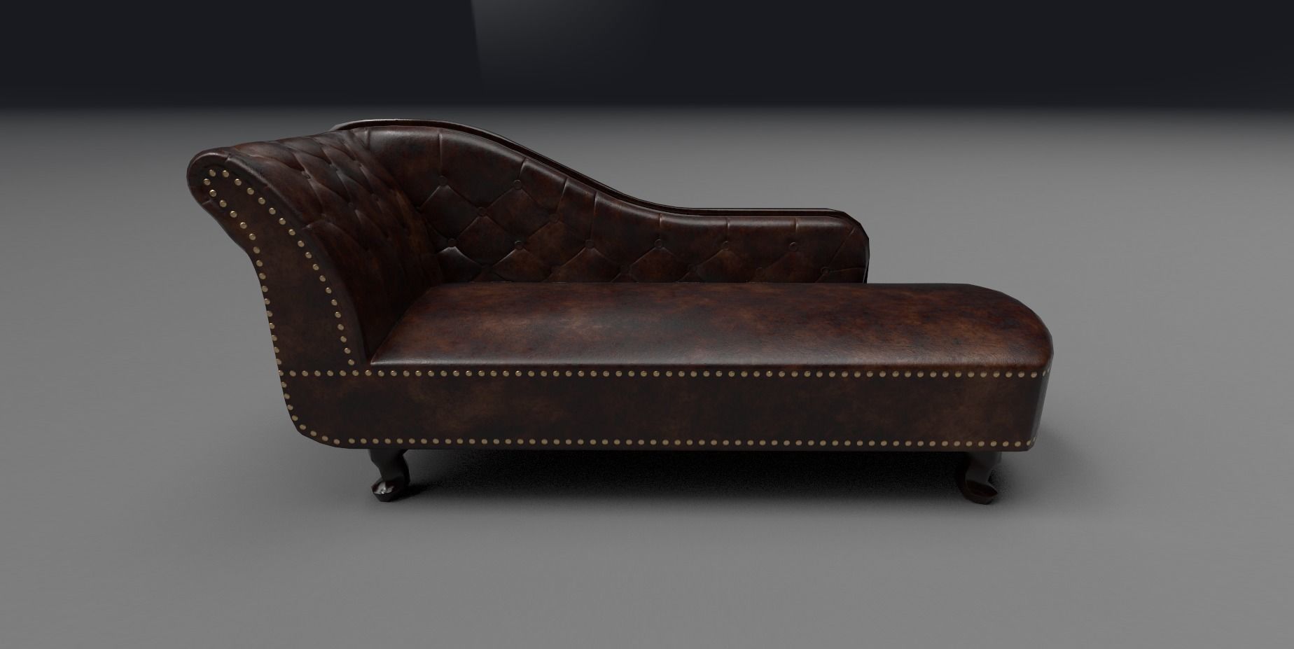Chaise lounge Low-poly 3D model_9