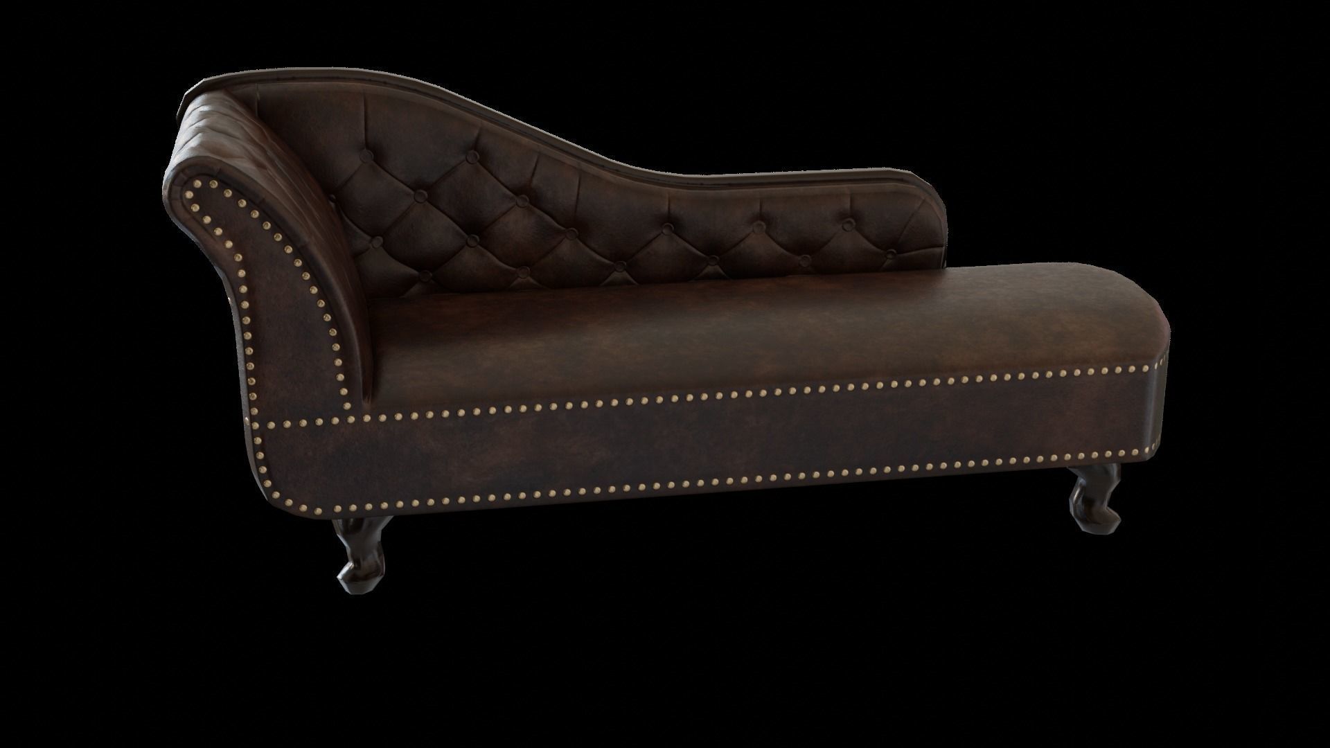 Chaise lounge Low-poly 3D model_5