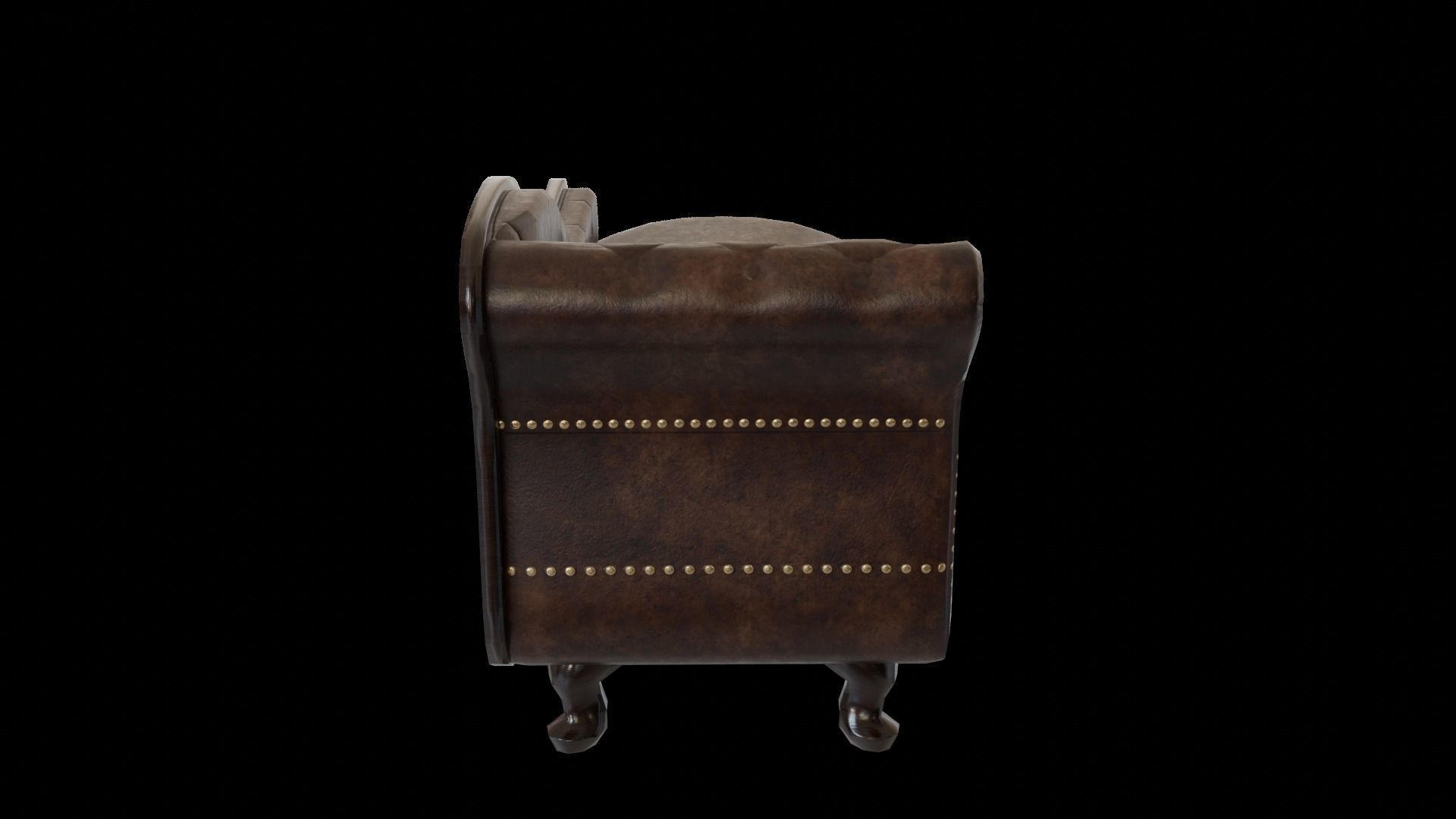 Chaise lounge Low-poly 3D model_6