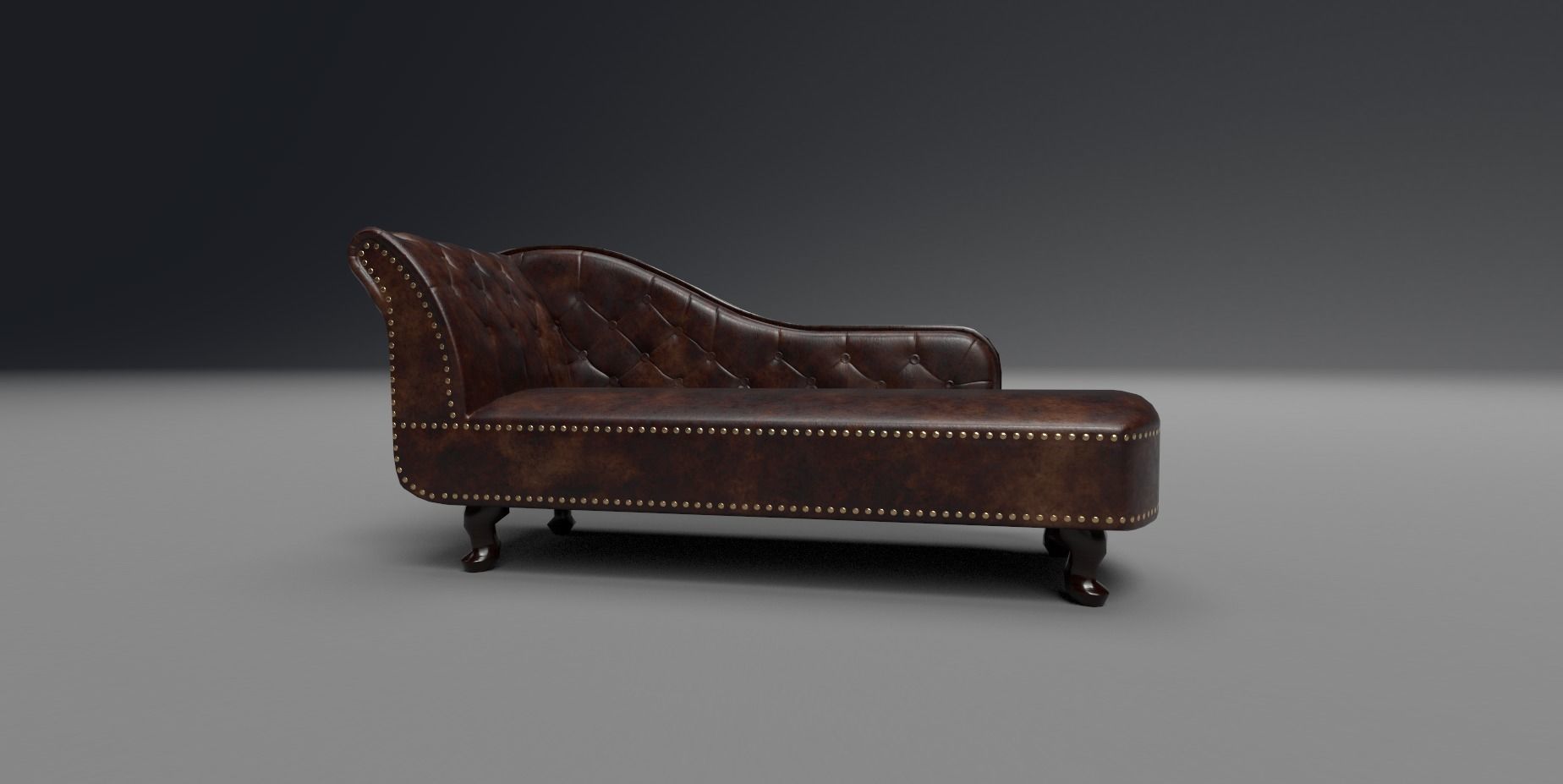 Chaise lounge Low-poly 3D model_10