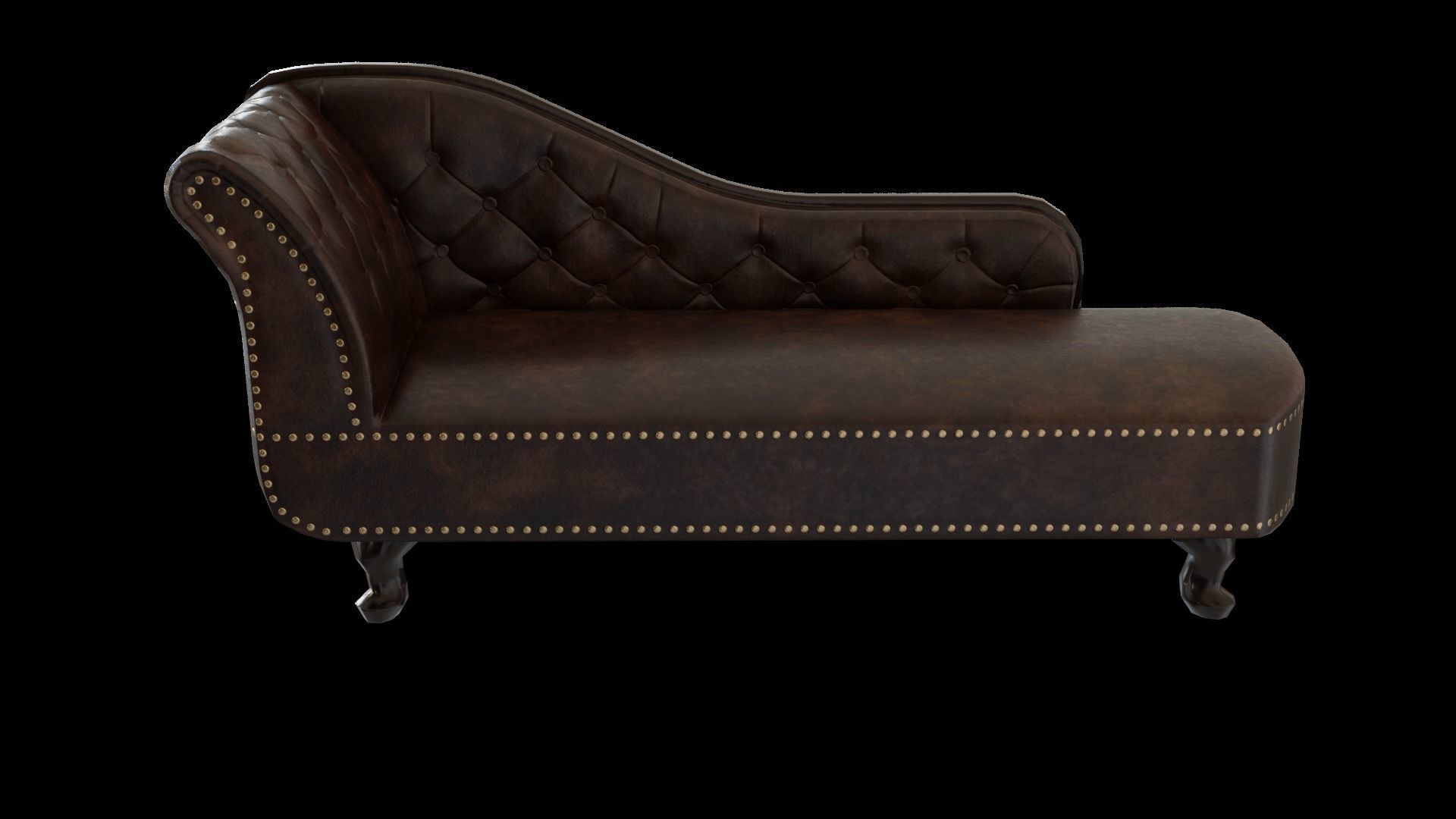 Chaise lounge Low-poly 3D model_4