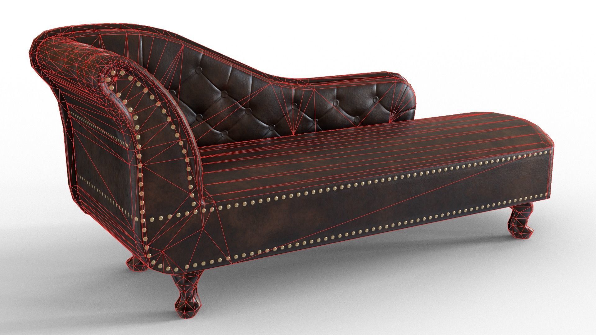Chaise lounge Low-poly 3D model_2