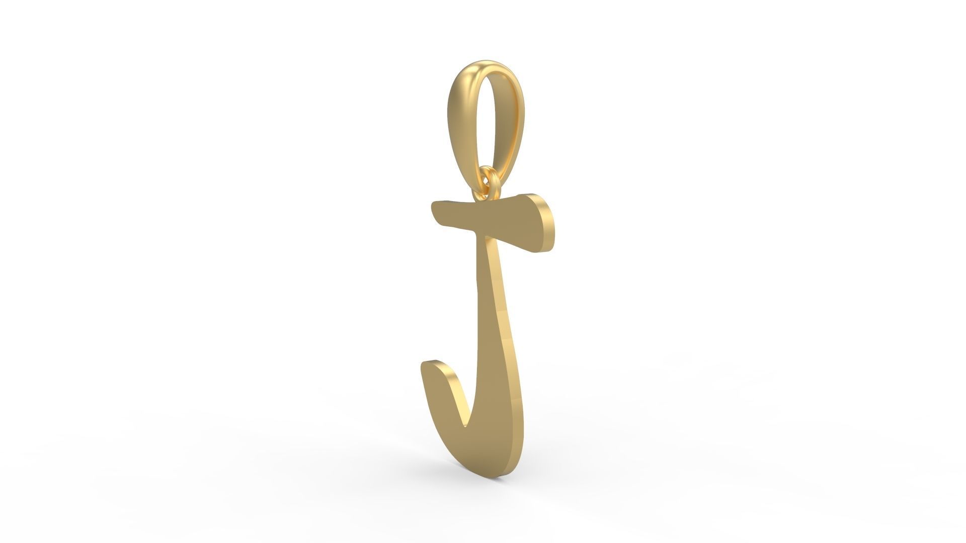 Initial Letters Pendant The Historich J 3D print model_1
