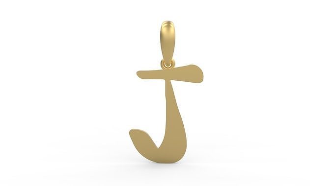 Initial Letters Pendant The Historich J 3D print model