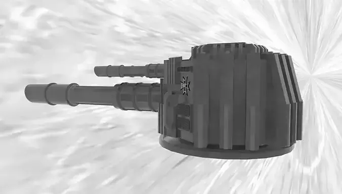 Spaceship Bombardment Cannon Turet 3D model