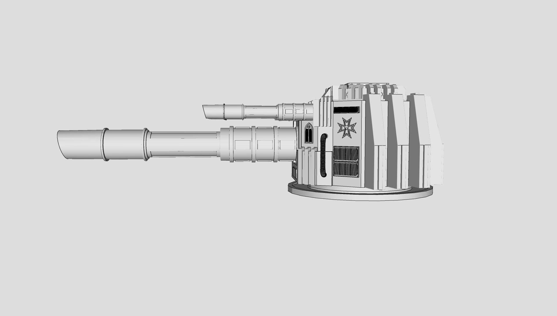 Spaceship Bombardment Cannon Turet 3D model_14