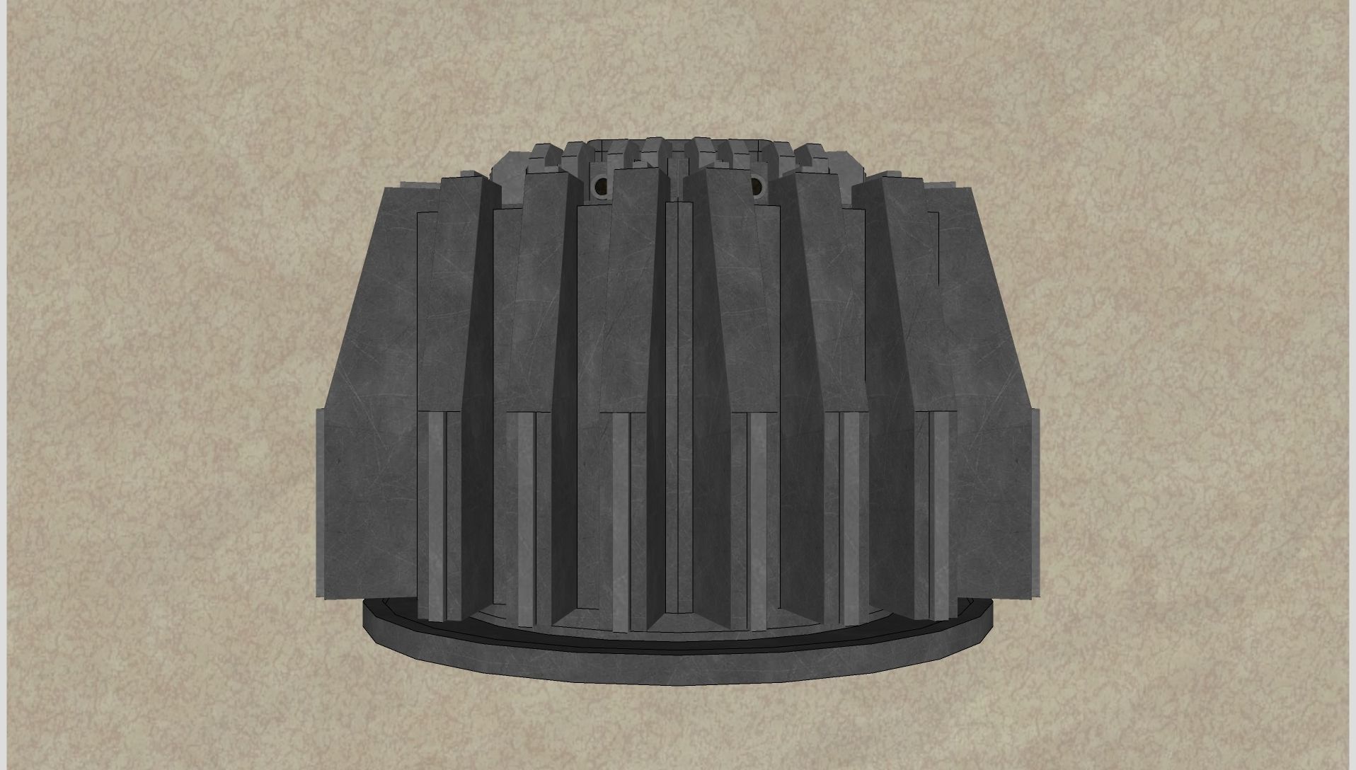 Spaceship Bombardment Cannon Turet 3D model_9