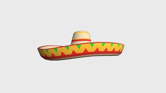 Mexican Hat 08 Sombrero - Character Design Fashion Low-poly 3D model