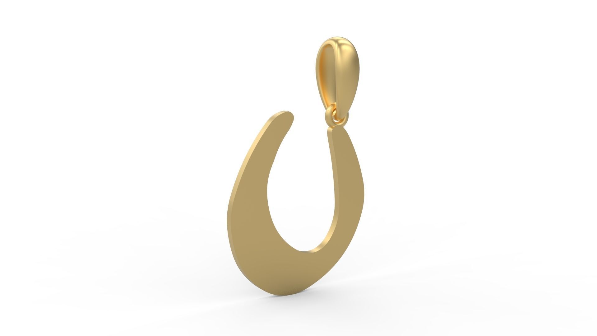 Initial Letters Pendant The Historich U 3D print model_3