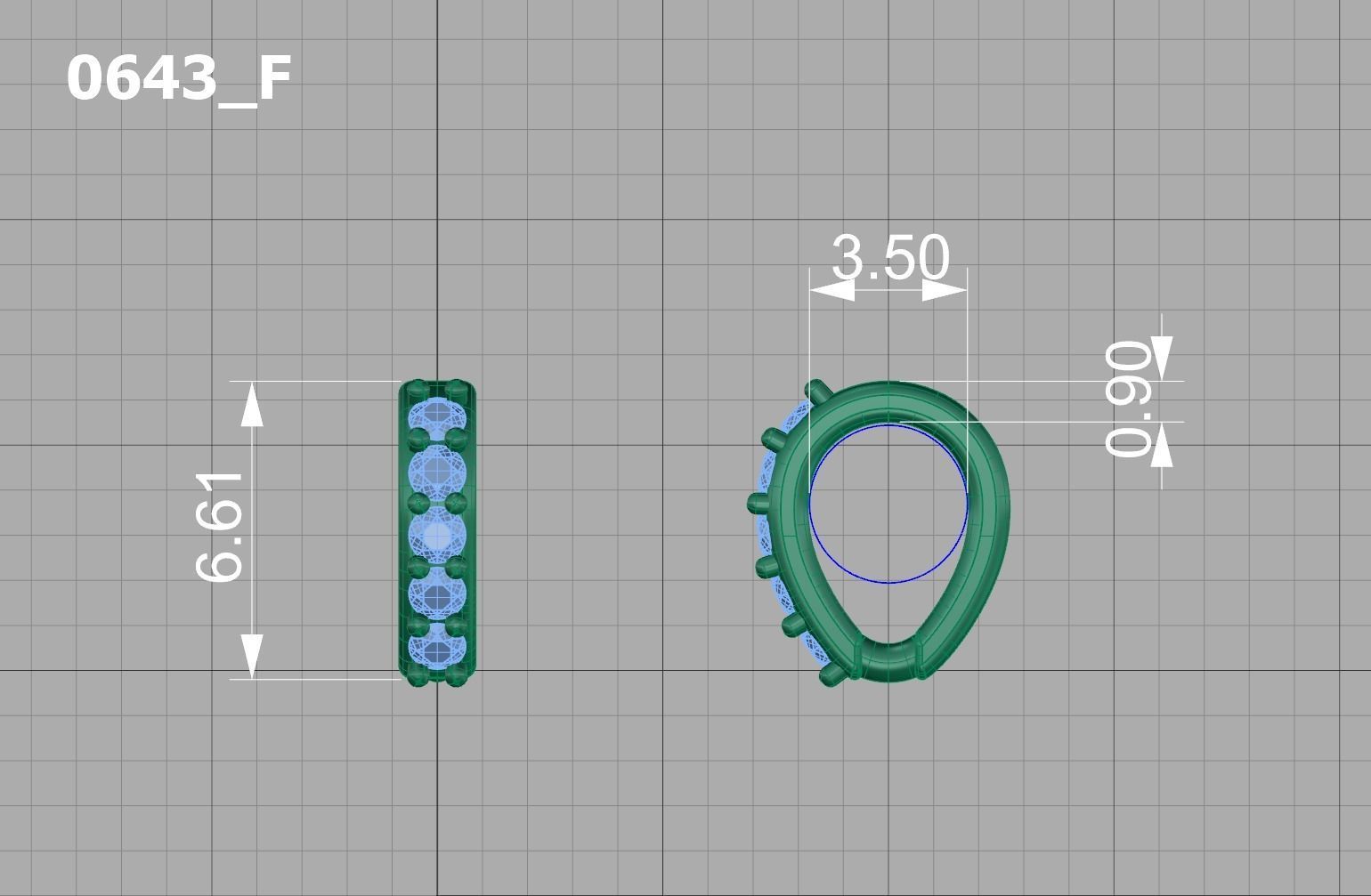 DIAMOND BAILS PACKAGE 4 different size for Pendants Necklaces 3D print model_23