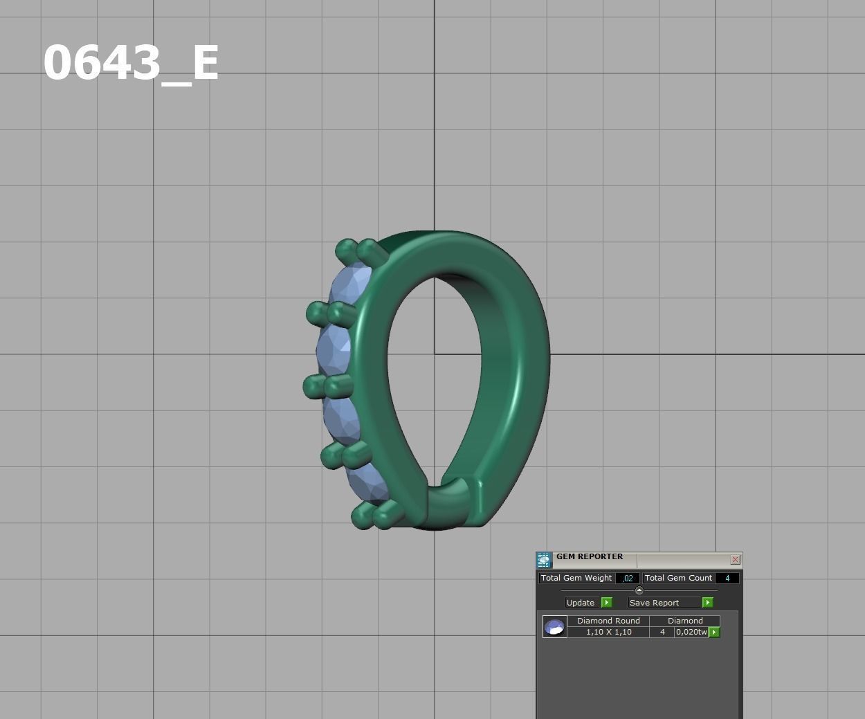 DIAMOND BAILS PACKAGE 4 different size for Pendants Necklaces 3D print model_26