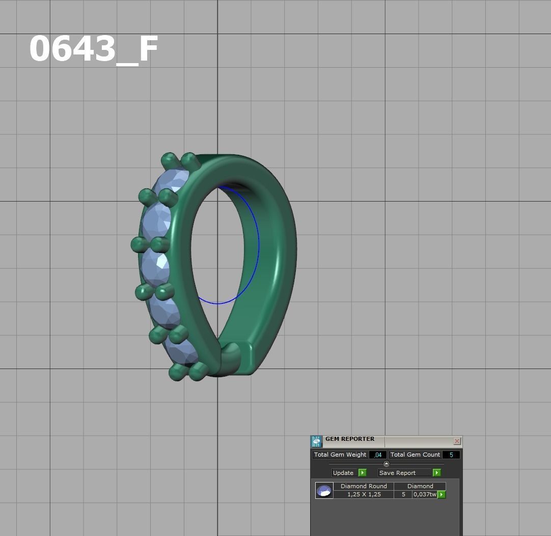 DIAMOND BAILS PACKAGE 4 different size for Pendants Necklaces 3D print model_27