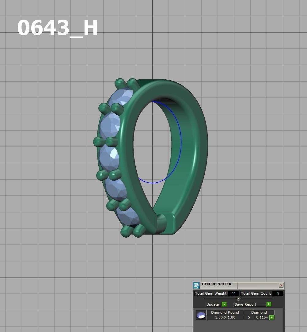 DIAMOND BAILS PACKAGE 4 different size for Pendants Necklaces 3D print model_18