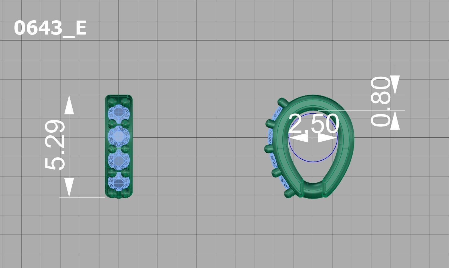 DIAMOND BAILS PACKAGE 4 different size for Pendants Necklaces 3D print model_22