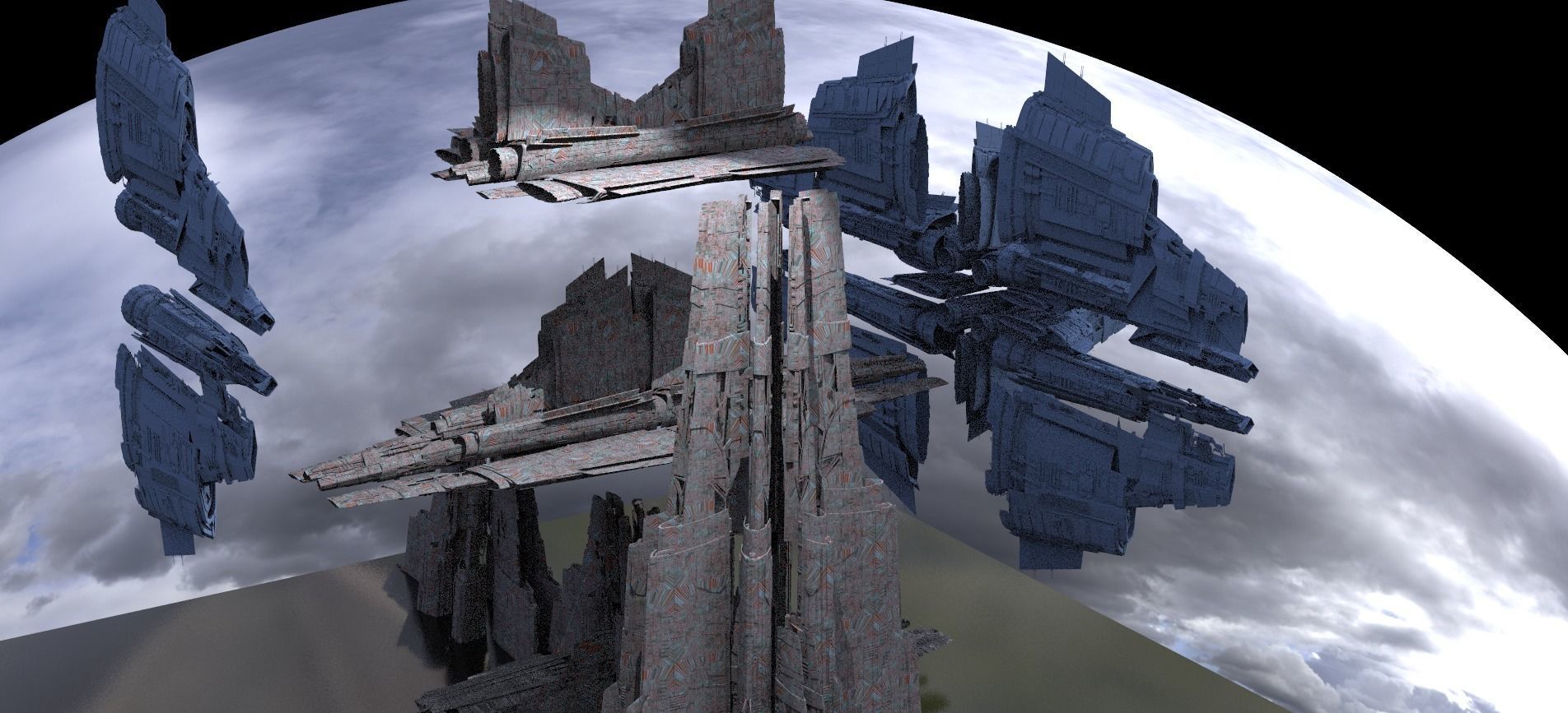 Stargate Pyramid City 9 models 3D model_1