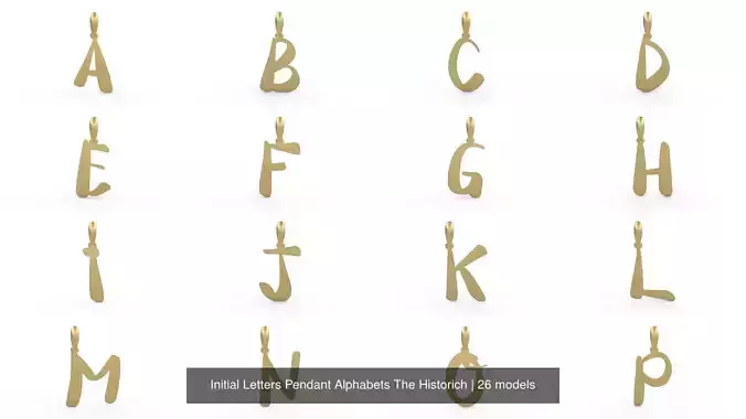 Initial Letters Pendant Alphabets The Historich