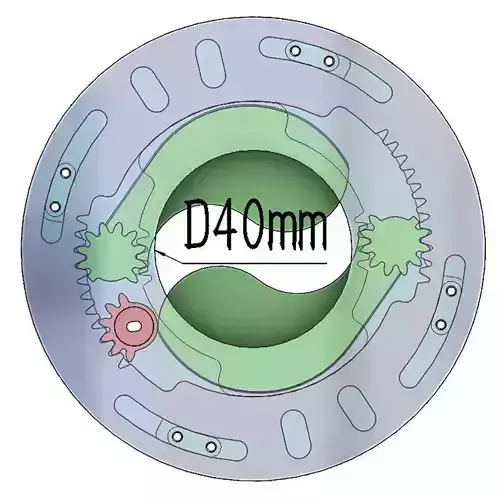 3D Printable Iris mechanism-3DP2BLROD40A 3D print model