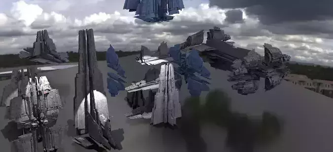 Stargate Pyramid City 3D FBX file 12 models 3D model