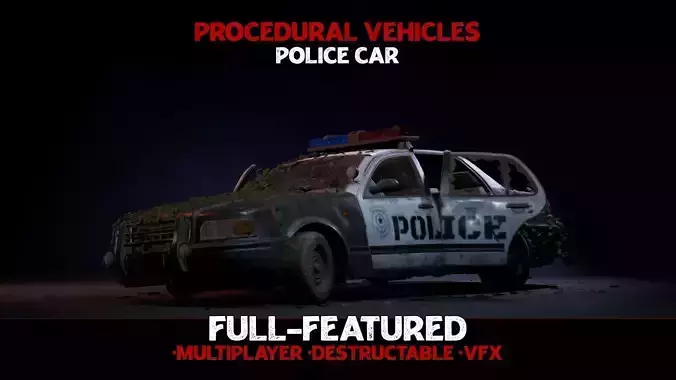 Police Car - Interactable Vehicles UE4 UE5
