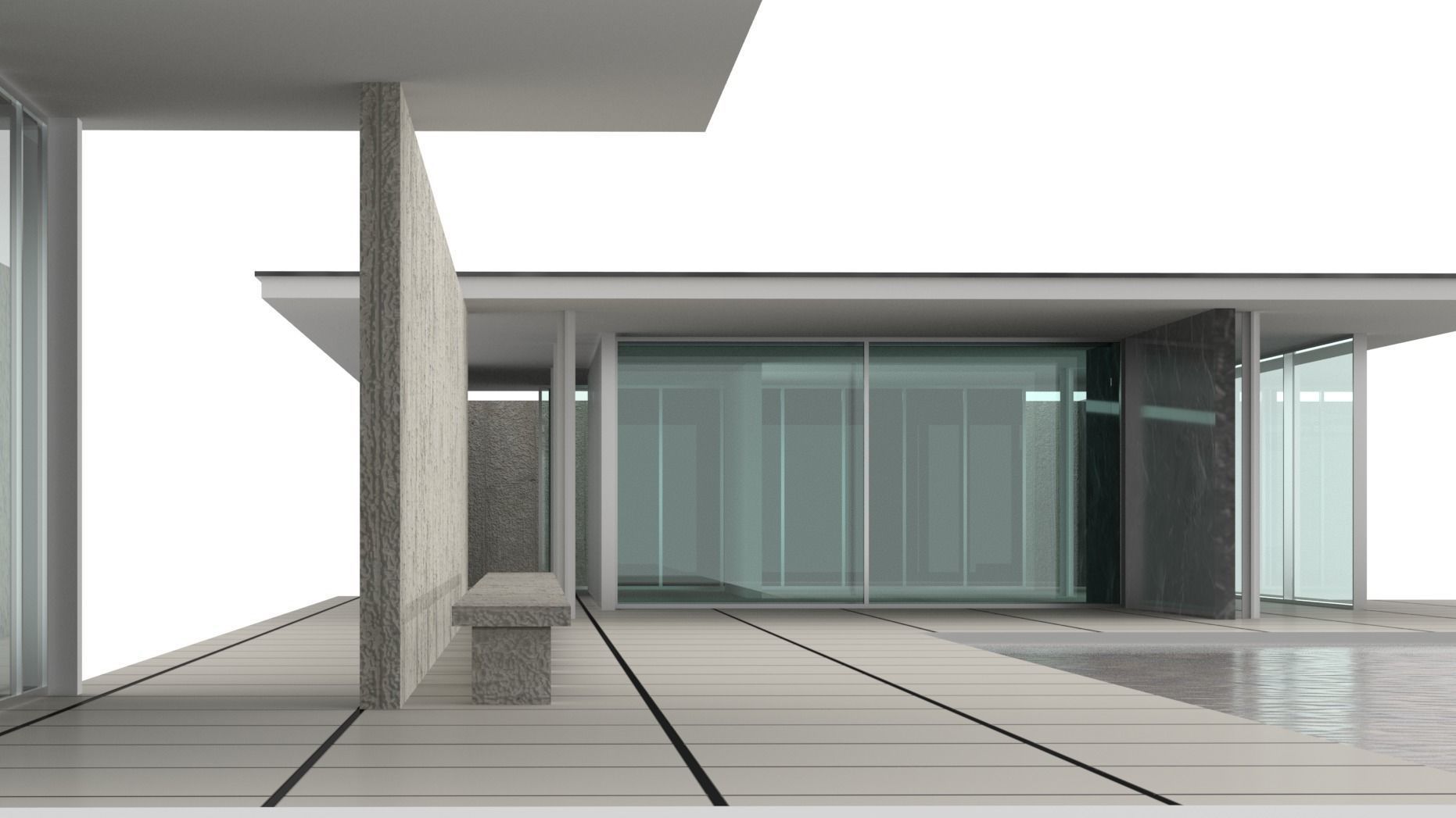 Barcelona Pavilion 3D model_4