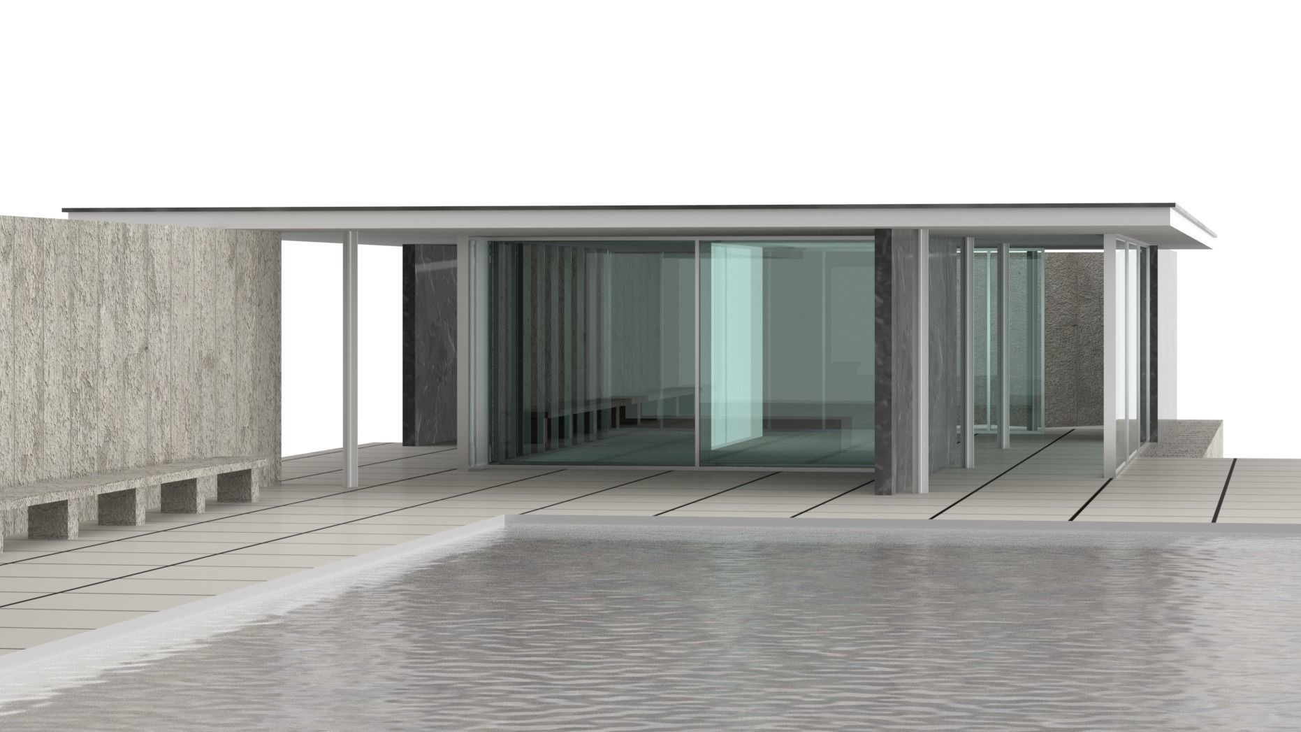 Barcelona Pavilion 3D model_1