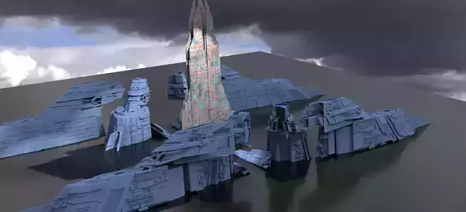 Stargate Pyramid Temple 3D model
