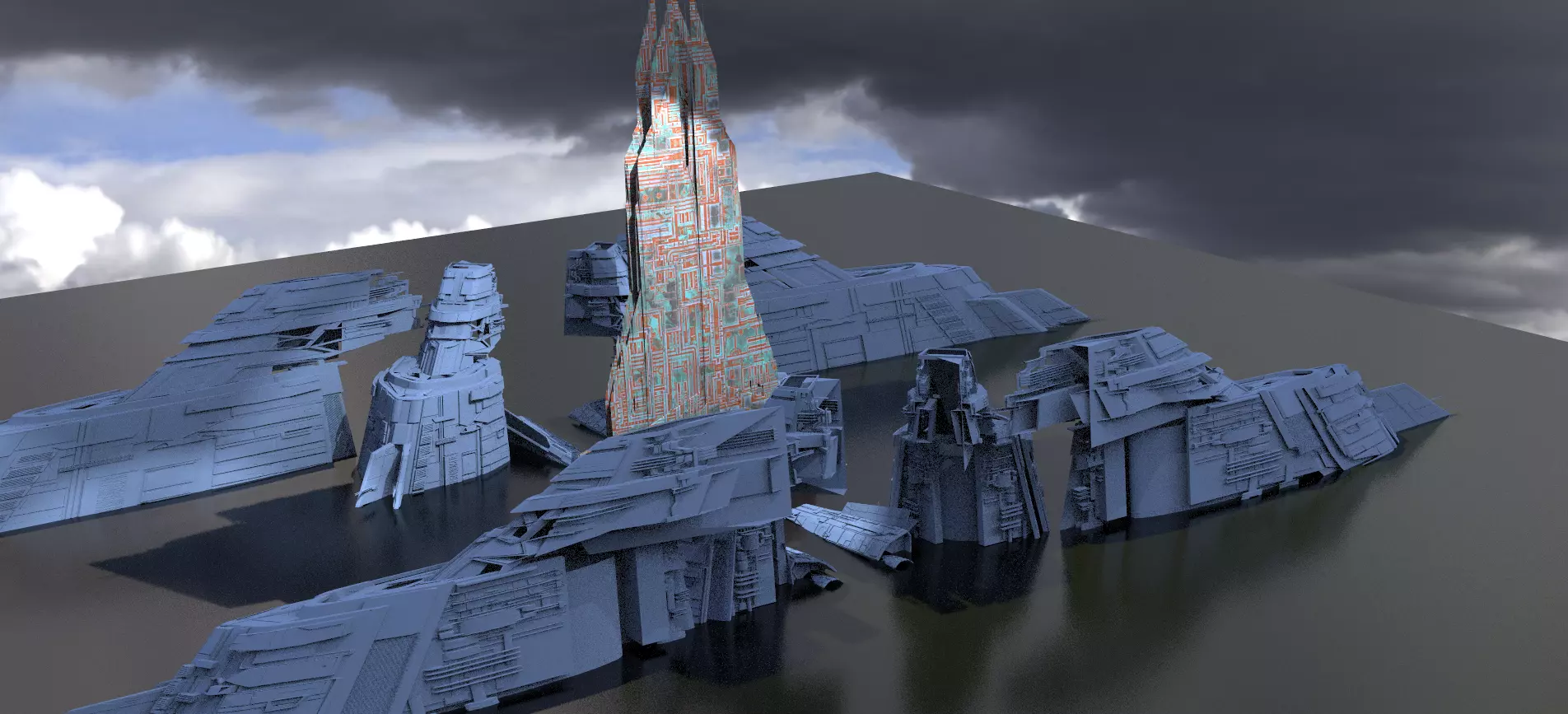 Stargate Pyramid Temple 3D model_0