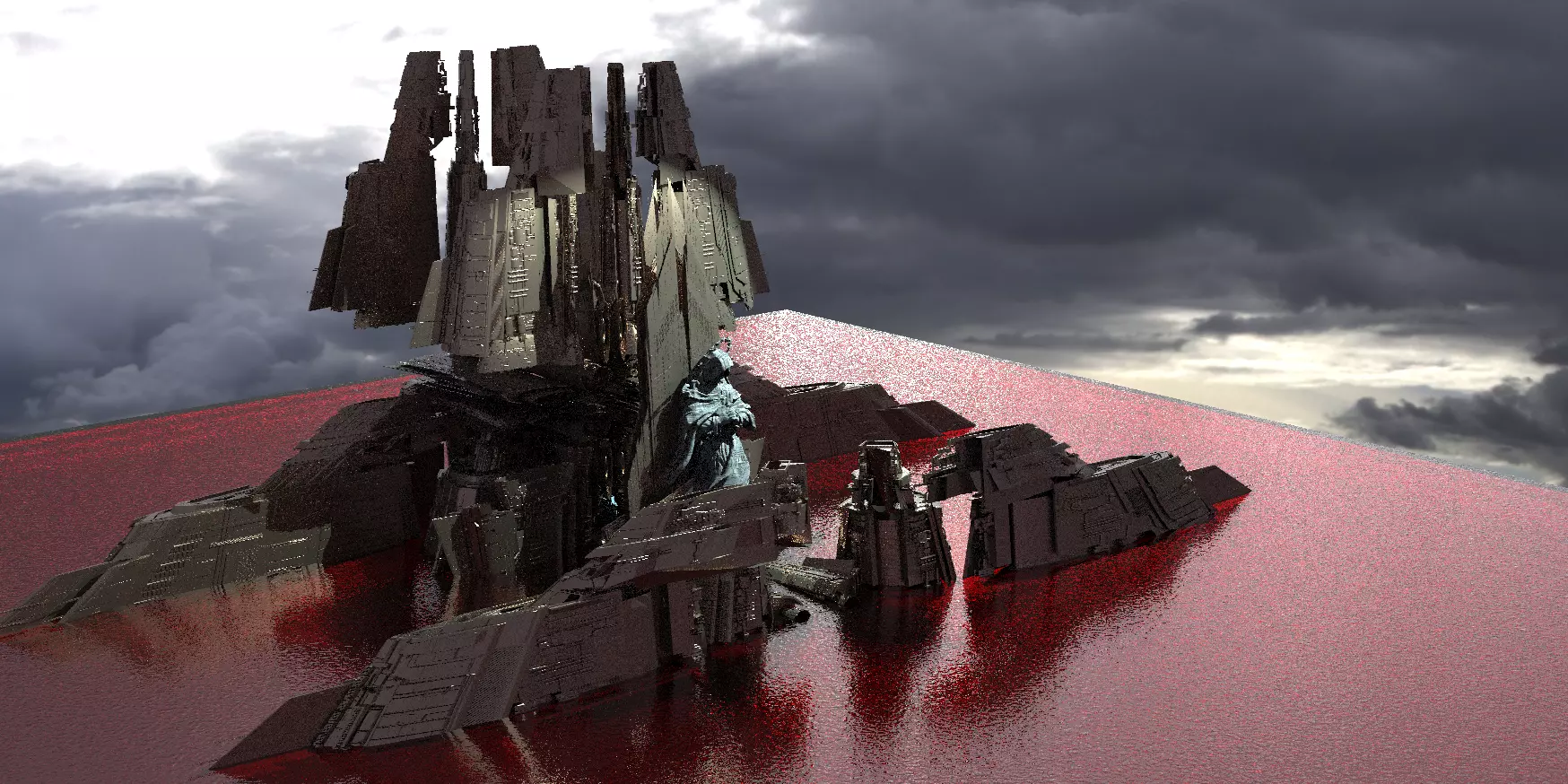 Stargate Egyptian Temple Saturn Blood Kit bash  3D model_0