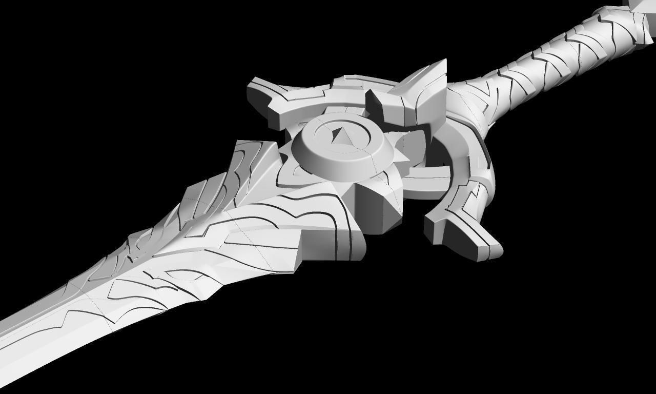 genshin impact Cinnabar Spindle Albedo sword 3D print model_5