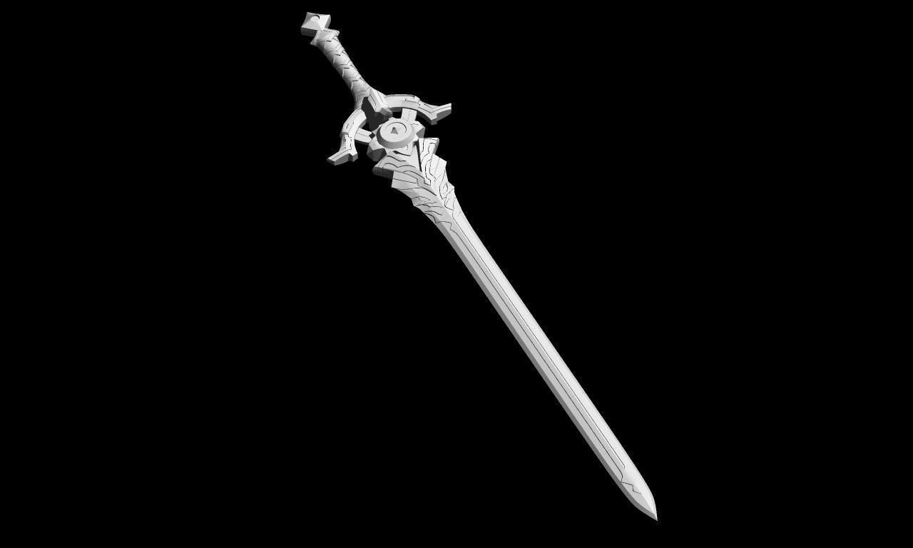 genshin impact Cinnabar Spindle Albedo sword 3D print model_2