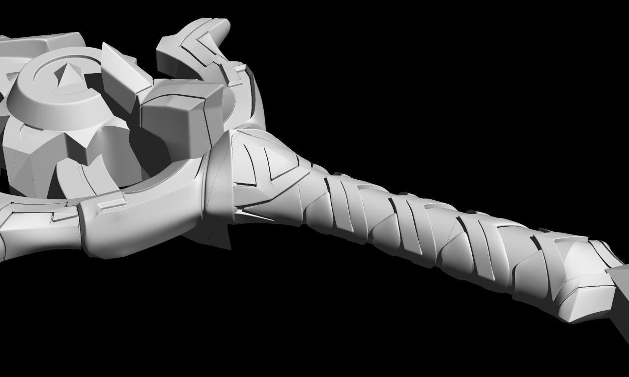genshin impact Cinnabar Spindle Albedo sword 3D print model_4