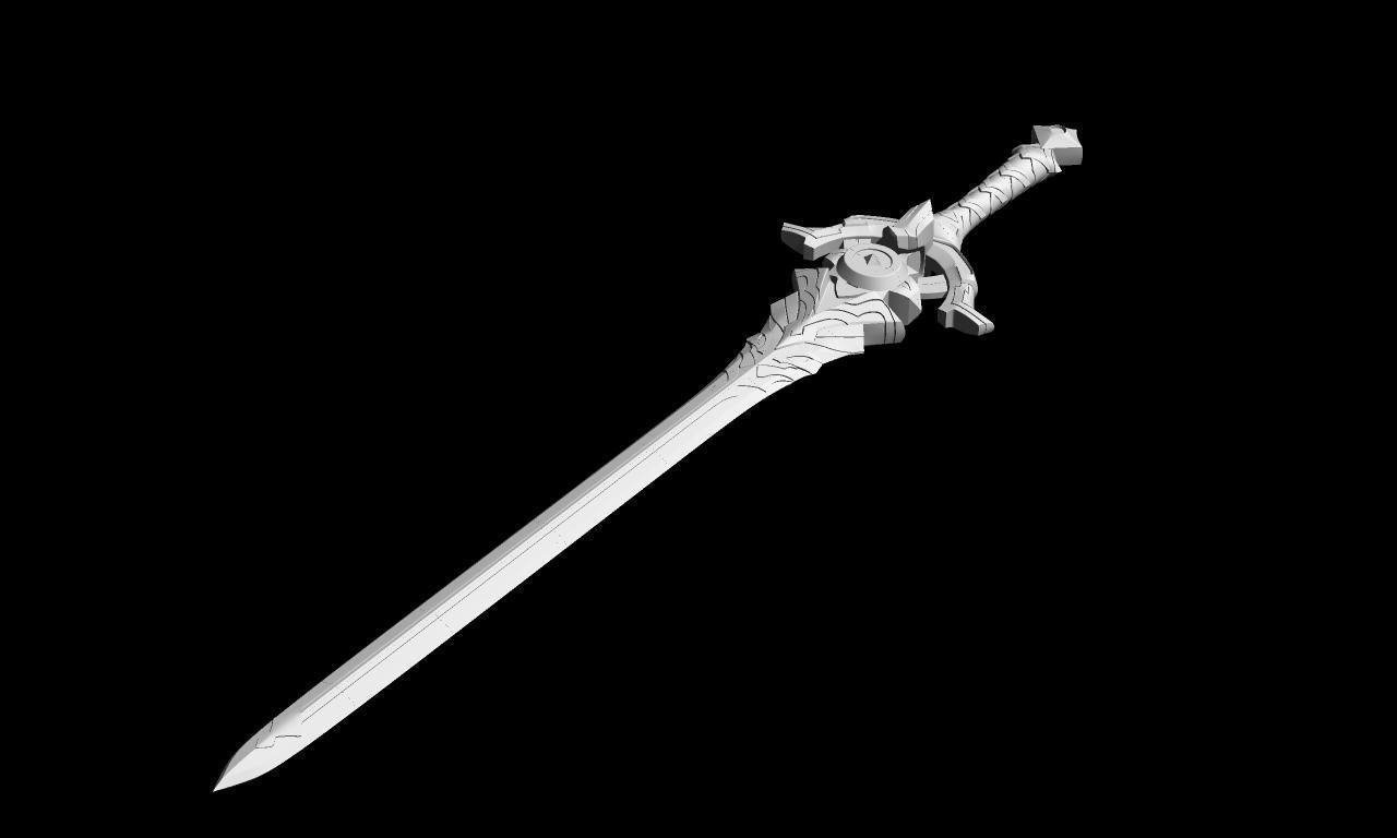 genshin impact Cinnabar Spindle Albedo sword 3D print model_3