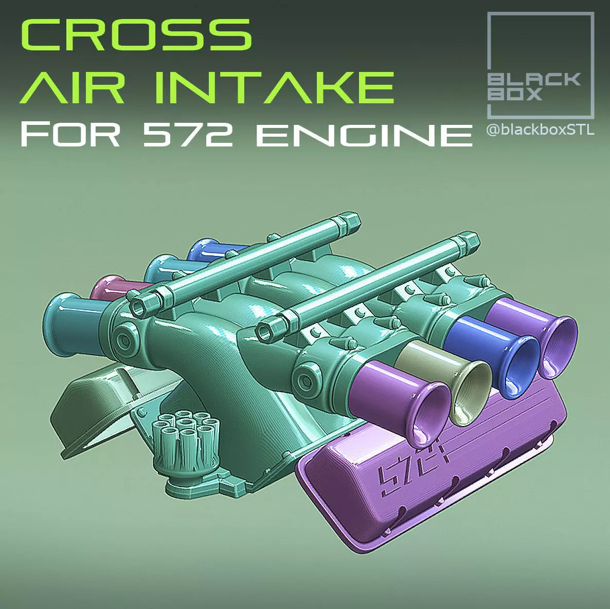 Cross Velocity Stack set for 572 ENGINE 1-24th 3D print model_0
