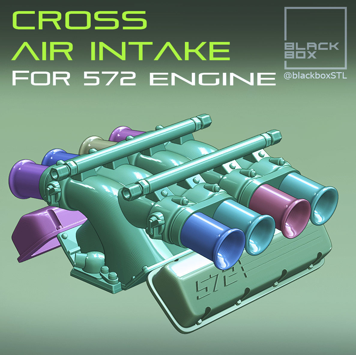 Cross Velocity Stack set for 572 ENGINE 1-24th 3D print model_1