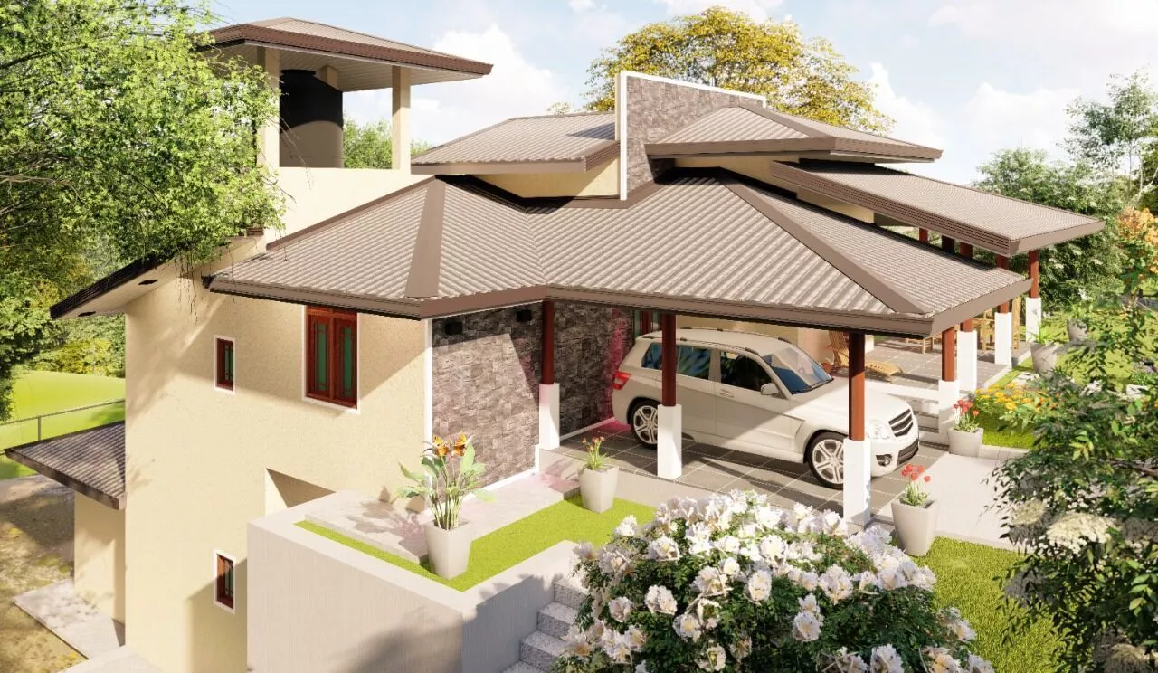 3D HOME 2 sri lankan house design Free low-poly 3D model