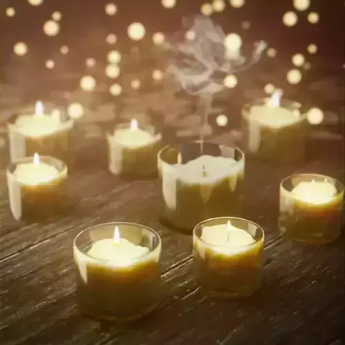 Candle Scene Low-poly 3D model