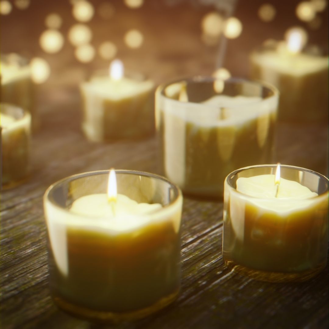 Candle Scene Low-poly 3D model_3