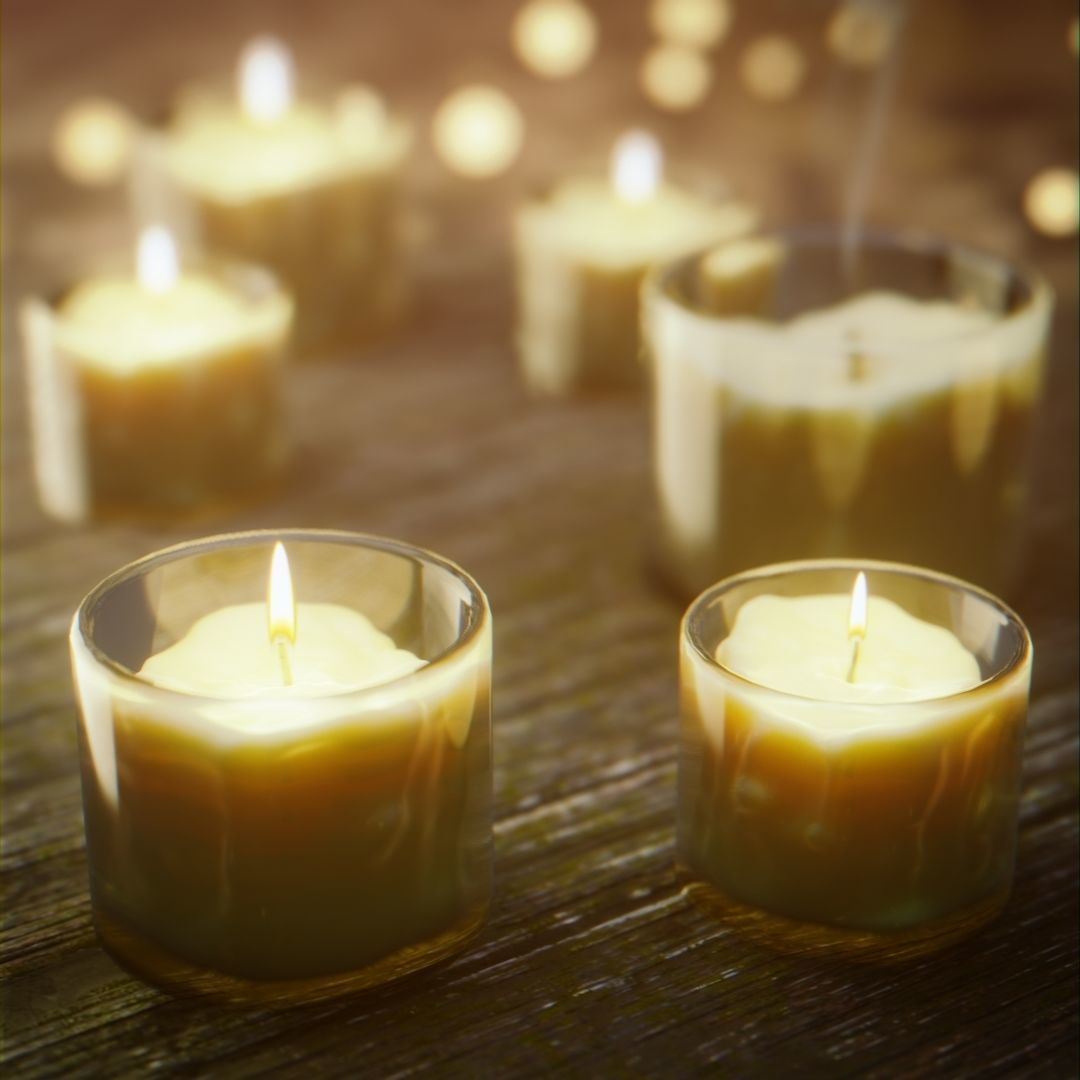 Candle Scene Low-poly 3D model_4