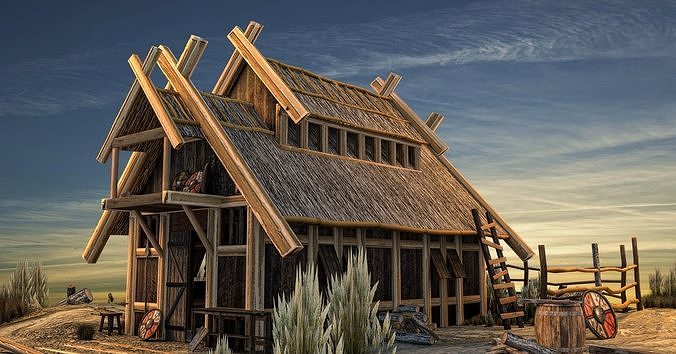 Viking House Low-poly 3D model