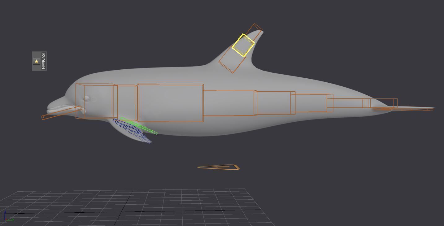 Dolphin Low-poly 3D model_7