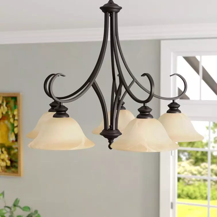 Ehmann 5 - Light Shaded Classic  Traditional Chandelier 3D model_0