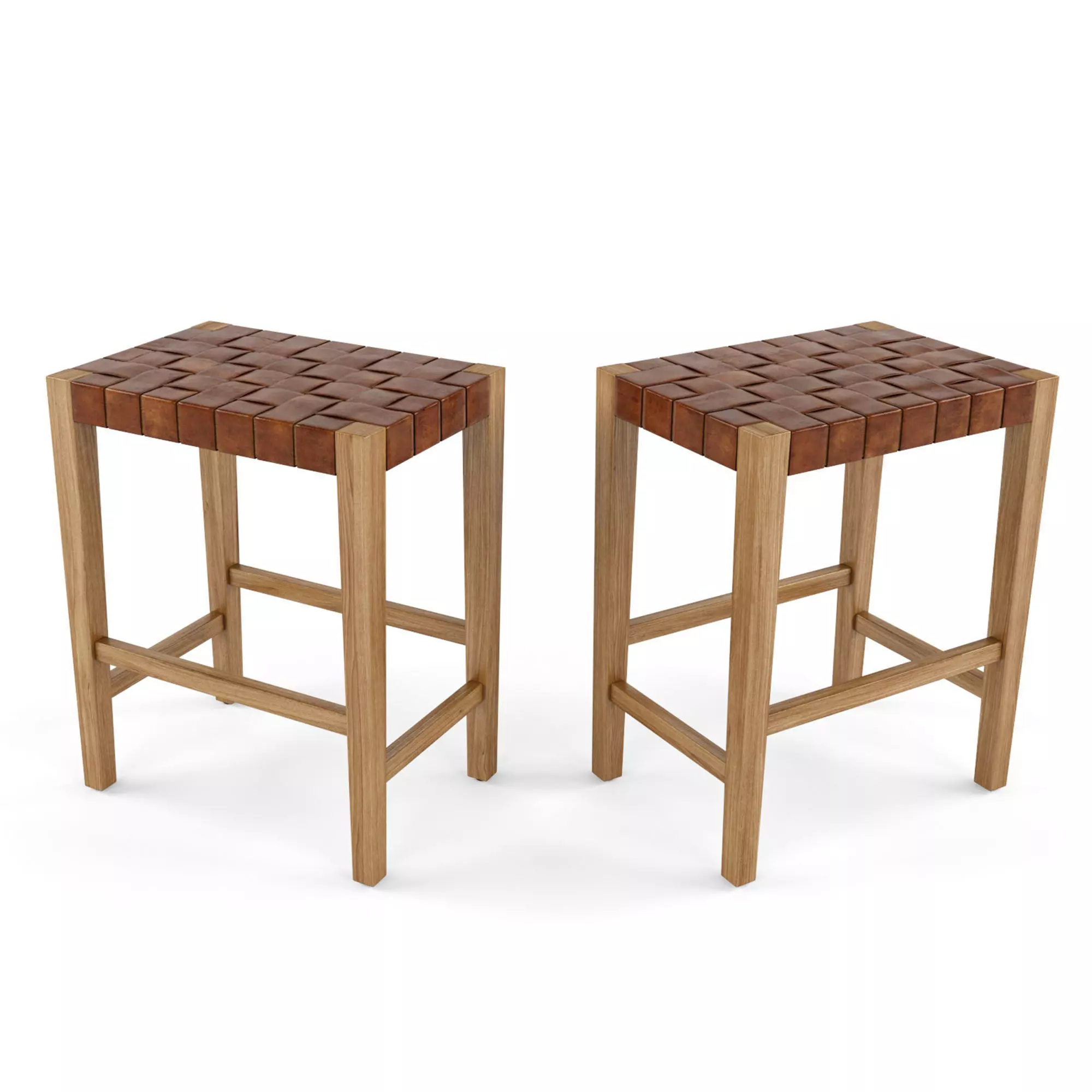 Ceylon Woven Backless Counter Height Barstool 3D model