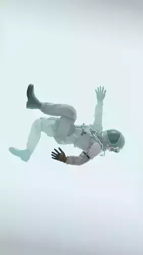 astro astronaut falling in air 3D model
